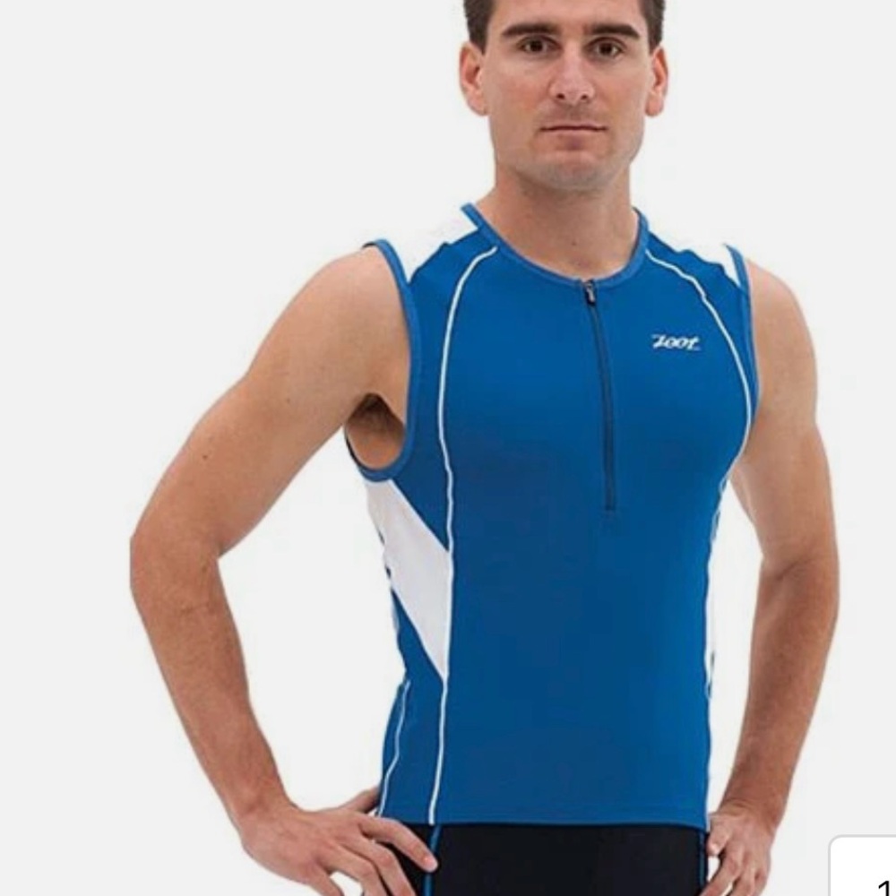Zoot Blue and White Men’s Athletic Tank Top